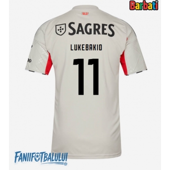 Benfica Dodi Lukebakio #11 Tricou Fotbal Replică 2025-26 Barbati Deplasare